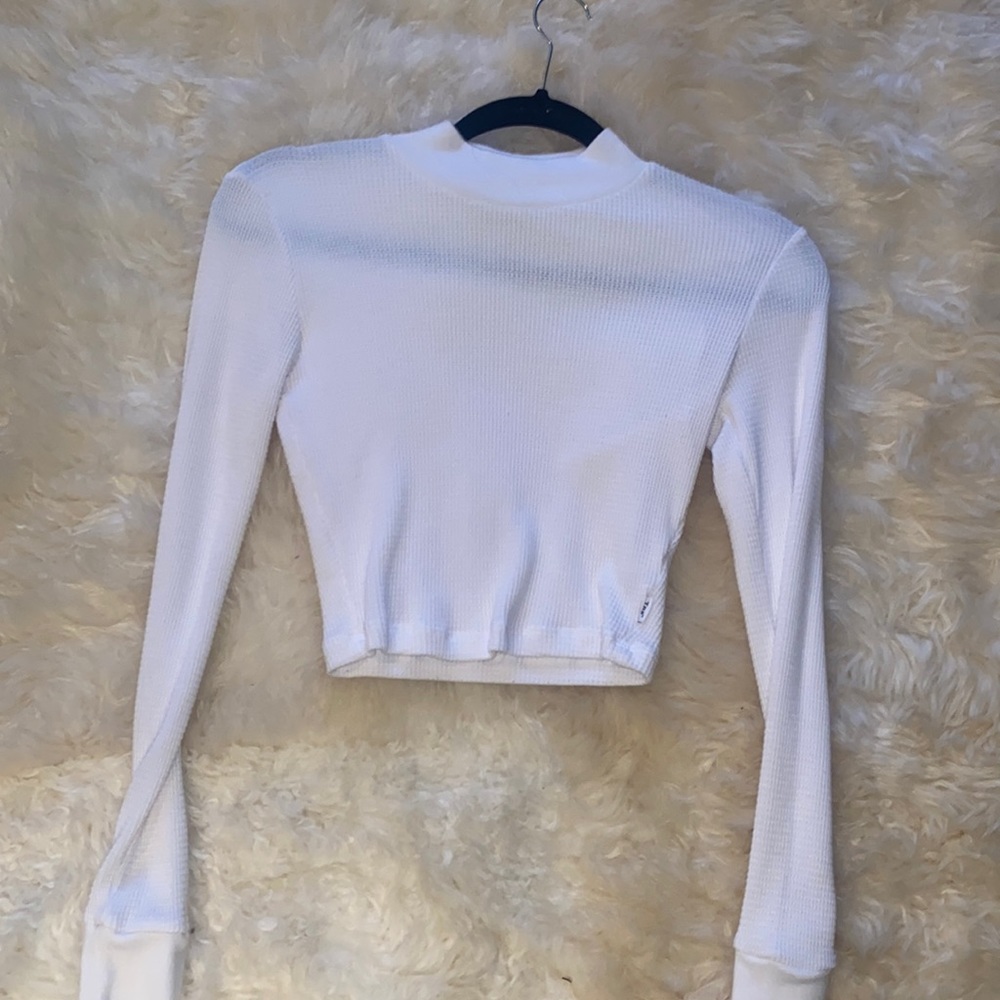 Aritzia White Long Sleeve Top